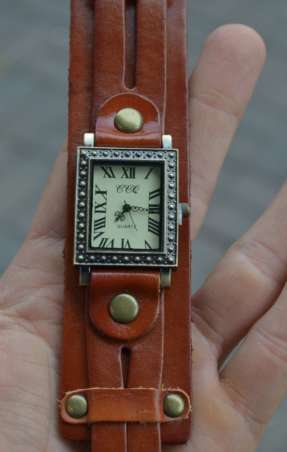 Orologio - Leather Quad - Handmade - immagine 4