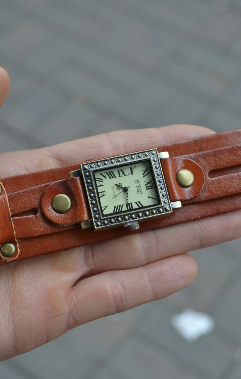 Orologio - Leather Quad - Handmade - immagine 3