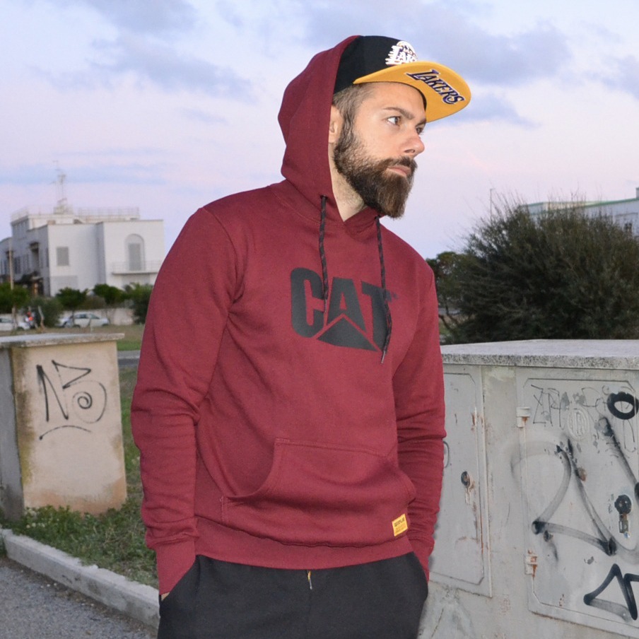 Felpa - Cat Logo Bordeaux - Caterpillar - immagine 8