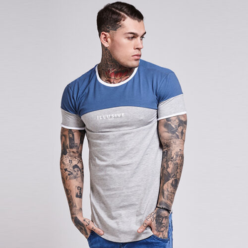 T-Shirt - Cruved Blue - Illusive London